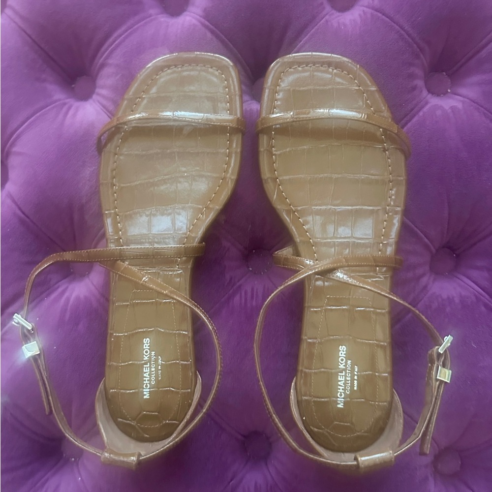 Michael Kors Collection Faux Croc flats Sz 10 M / 41 - Picture 7 of 7